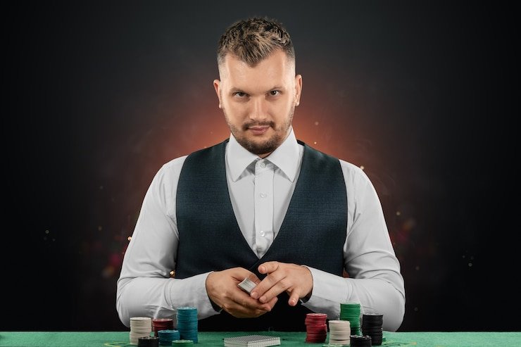 Meja live dealer dengan dealer profesional dan chat interaktif